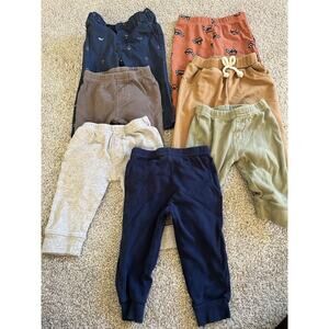 Carter's/other Brands 7 Pair Pants Baby Boy Stretch Waist 3-12 Month Variety M6